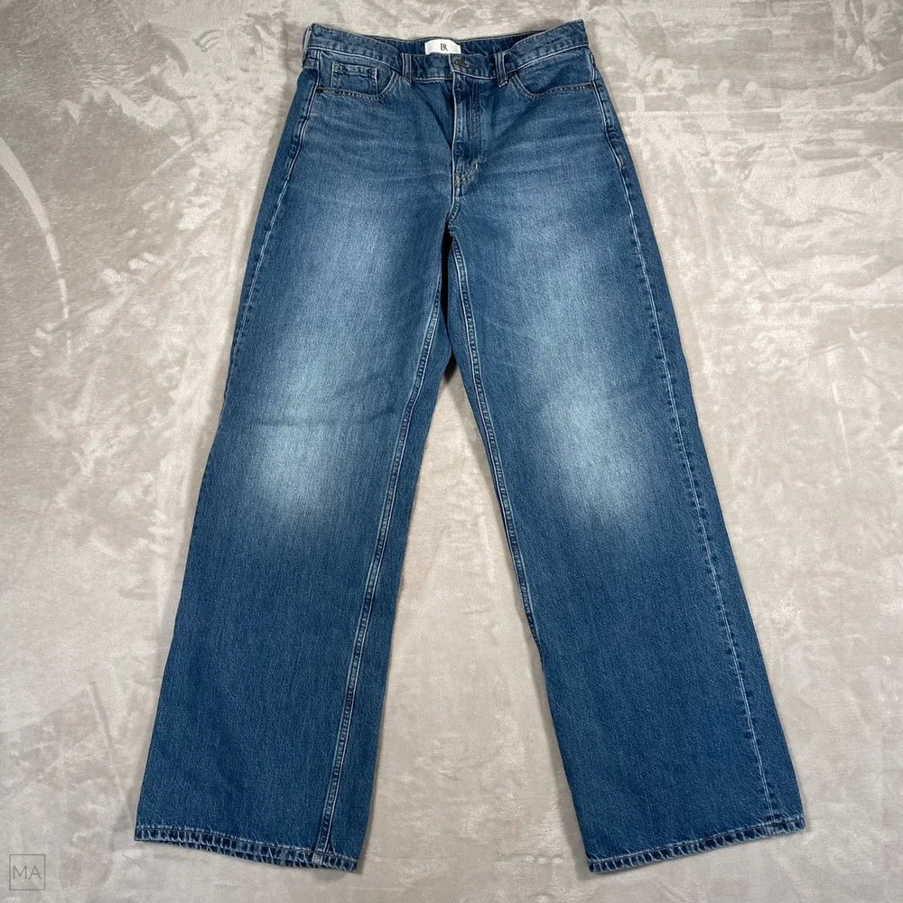 Banana Republic Women's Jeans High Rise Rigid Wide Leg‎ Denim 31L (Long) Blue